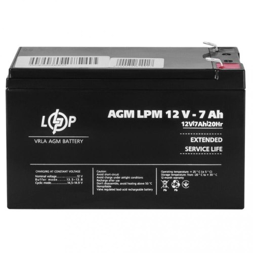 Батарея до ПБЖ, LogicPower AGM LPM 12 - 7,0 AH (3862)
