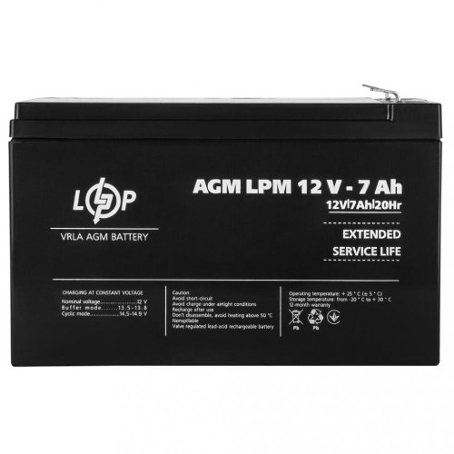 Батарея до ПБЖ, LogicPower AGM LPM 12 - 7,0 AH (3862)