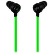 Гарнітура дротова, вакуумна, Razer Hammerhead V2 Black Green (RZ12-01730100-R3G1), ігрова, стерео, шнур1.3м, 3,5мм mini jack, опір32 Ом