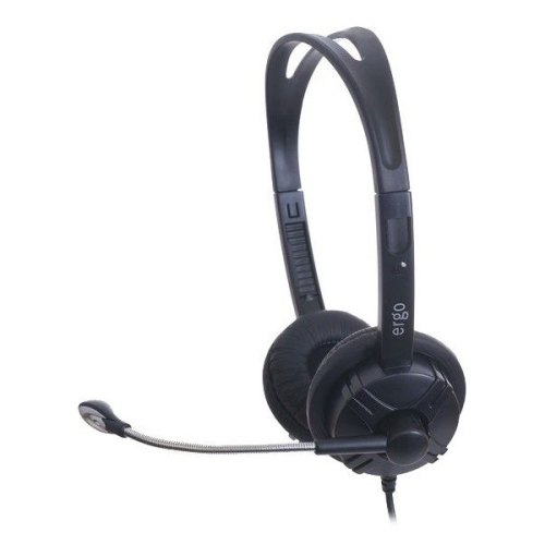Гарнітура дротова, повнорозмірна, відкрита, Ergo VM-220 Black, наголов'я, стерео, шнур2.2м, 2x3,5мм mini jack, опір32Ом, чутливість 116дБ
