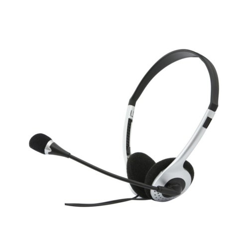 Гарнітура дротова, повнорозмірна, відкрита, Sven AP-010MV Black Silver, наголов'я, стерео, шнур 2м, 2x3,5мм mini jack, опір 32Ом, чутливість 105дБ, чо