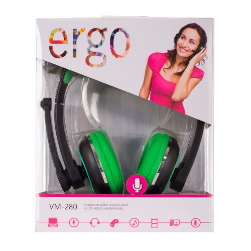 Гарнітура Ergo VM-280 Black Green