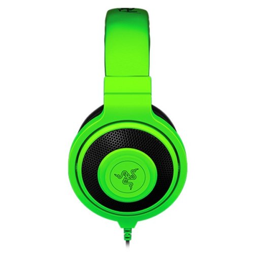 Гарнітура дротова, повнорозмірна, закрита, Razer Kraken Pro 2015 Green (RZ04-01380200-R3M1), наголовя, стерео, шнур 1.3м+1м, 3.5мм mini jack, ігрова