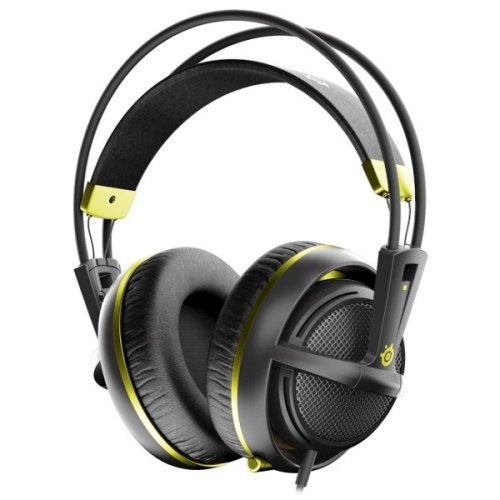 Гарнітура дротова, повнорозмірна, закрита, SteelSeries Siberia 200 Alchemy Gold (51134), наголовя, стерео, шнур 1.8м, 2х3.5мм mini jack, ігрова