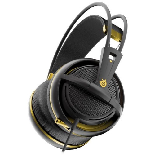 Гарнітура дротова, повнорозмірна, закрита, SteelSeries Siberia 200 Alchemy Gold (51134), наголовя, стерео, шнур 1.8м, 2х3.5мм mini jack, ігрова
