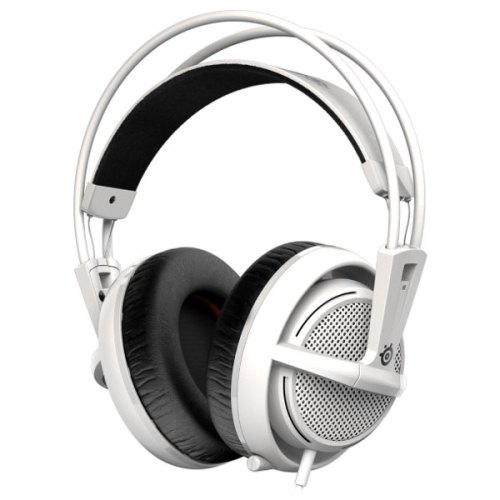 Гарнітура дротова, повнорозмірна, закрита, SteelSeries Siberia 200 White (51132), наголовя, стерео, шнур 1.8м, 2х3.5мм mini jack, ігрова