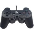 Геймпад Gembird Gaming JPD-UDV-01 USB Black, подвійна вібрація, 2 джойстика, 10 кнопок, 4-позиційний D-Pad, Blister