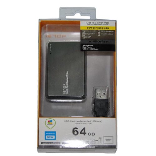 Зчитувач флеш-карт, Atcom (TD2053 ), Card Reader all in1 USB 2.0 Metal Case