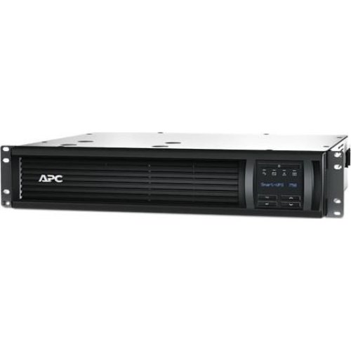 ДБЖ, APC Smart-UPS 750VA/500W, RM 2U, LCD, USB, 3xC13