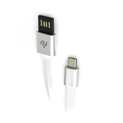 Кабель 2E USB 2.0 MicroUSB Data/Charge Dual Metal 1m, Silver