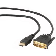 Кабель Gembird СС-HDMI-DVI-6 з HDMI на DVI 1.8 м. ,Позолочені коннектори ,18+1 pin single-link, чорний ,bulk