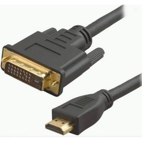 Кабель HDMI - DVI, 180см, Atcom (3808), з 2-ма феритами, чорний, пакет, 1.8м