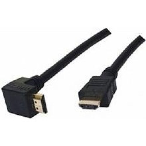 Кабель HDMI - HDMI 90°, 300см, Gembird (CC-HDMI490-10), v1.4, позолочені конектори, пакет, 3м