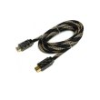Кабель HDMI (папа) to HDMI (папа), 300см, Viewcon (VD515-3m), v1.4, золотисті конектори, в ПВХ чулке, цинковий кожух, блістер, 3м