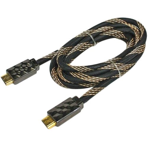 Кабель HDMI - HDMI, 500см, Viewcon (VD515-5m), v1.4, позолочені конектори, цинковий кожух, блістер, 5м