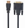 Кабель HDMI - DVI, 180см, Cablexpert (CC-HDMI-DVI-6), DVI (24+5), позолочені конектори, 1,8м