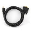 Кабель HDMI - DVI, 180см, Cablexpert (CC-HDMI-DVI-6), DVI (24+5), позолочені конектори, 1,8м