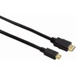 Кабель miniHDMI - HDMI, 500см, Atcom (6155), v1.3b, позолочені конектори, з 2-ма феритами, чорний, пакет, 5м