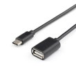 Кабель USB Atcom (14716), USB 2.0 AF -> Type-C OTG, пакет, довжина 0,1 м.