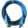 Кабель USB-подовжувач AMAF, 180см, Atcom (USB3-AMAF-1.8m), USB3.0, синий, феріти, 1.8м
