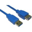 Кабель USB-подовжувач AMAF, 80см, Atcom (USB3-AMAF-0.8m), USB3.0, синий, феріти, 0.8м