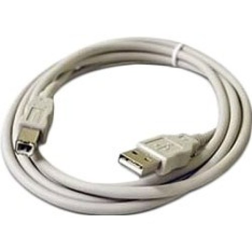 Кабель до принтера AMBM, 80см, Atcom, USB2.0, білий, з ферітом, 0.8м (6152)