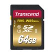 SDXC карта 64Gb Transcend Ultimate class10 UHS-I U3 (TS64GSDU3X) R95/W85MB/s