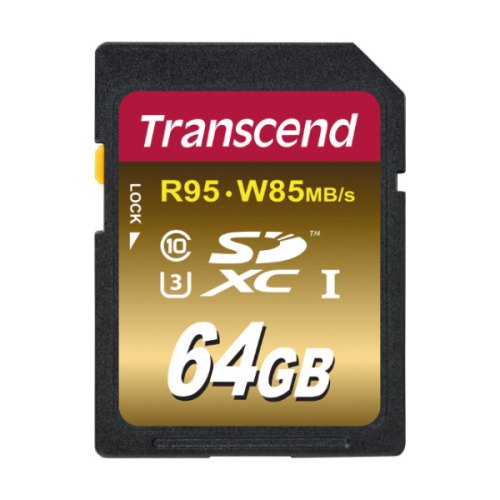 SDXC карта 64Gb Transcend Ultimate class10 UHS-I U3 (TS64GSDU3X) R95/W85MB/s