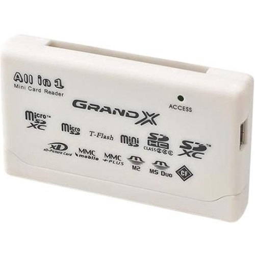 Картрідер зовнішній, Grand-X multi All-in-One 64Gb to 2Tb SDXC (CRX05Black), чорний, USB 2.0