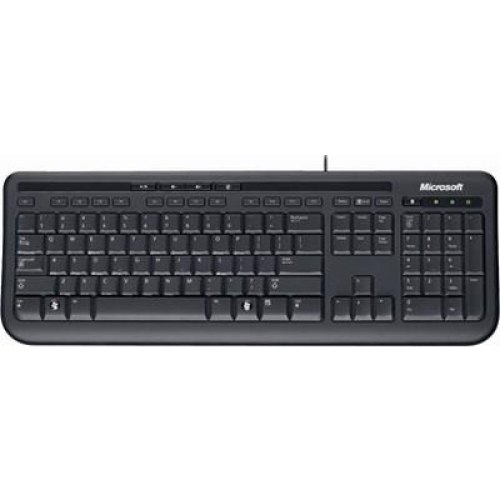Клавіатура дротова, Microsoft Wired Keyboard 600 USB Black Ru