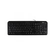 Клавіатура дротова, Gembird KB-101-UA PS/2 Black, стандартна, ножнична українська розкладка 104 клавіш, чорний