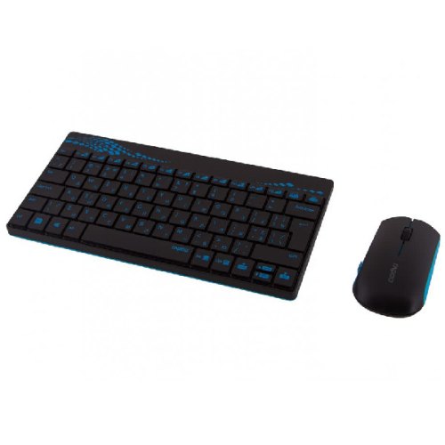 Комплект бездротовий (клавіатура+мишка), Rapoo (8000 Black Blue)