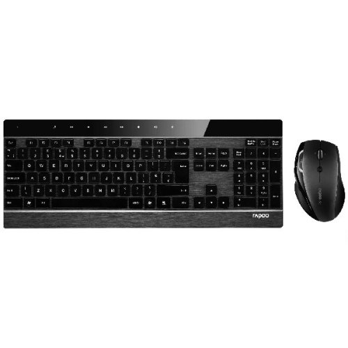 Комплект бездротовий (клавіатура+мишка), Rapoo 8900 Black
