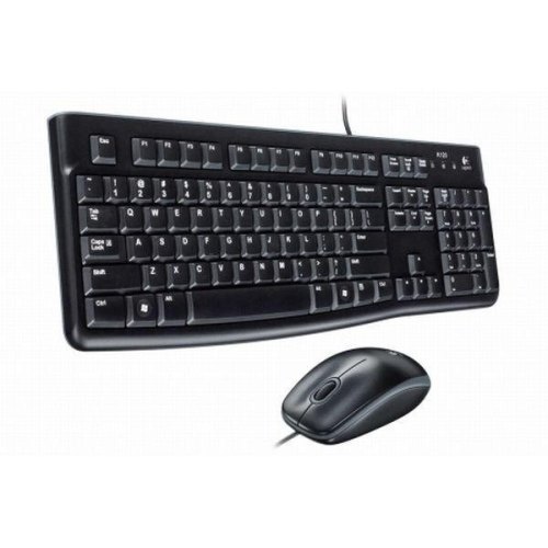 Комплект дротовий (клавіатура+мишка), Logitech MK120 Black USB (920-002561), Black, RTL