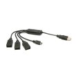 Концентратор USB2.0 x 3 port, Viewcon (VE446), 1x5P, без БЖ