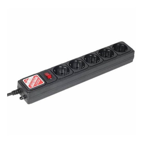 Мережевий фільтр LogicPower LP-X5 3 м 5 розеток Black (LP1946)