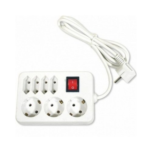 Мережевий фільтр, 3м, 7 розеток, LogicPower LP-X7 (2821), білий