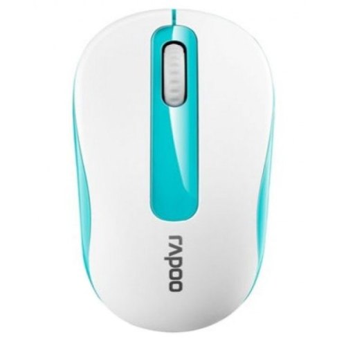 Мишка бездротова, Rapoo (M10), стандартна, оптична 1000dpi, 3кн+1кол, 1xAA, радіо, USB-нано ресівер, Blue