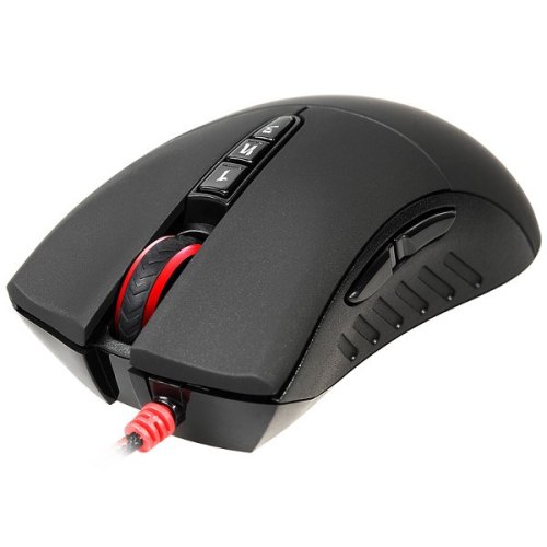 Мишка дротова ігрова, A4Tech Bloody (V3M USB), стандартна, не активована, оптична 3200dpi, 7кн+1кол, металеві накладки X'Glide, Black, підсвітлювання