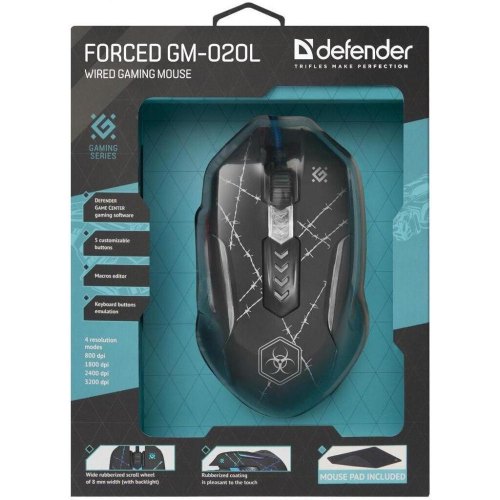 Мишка Defender Forced GM-020L USB Black (52020)