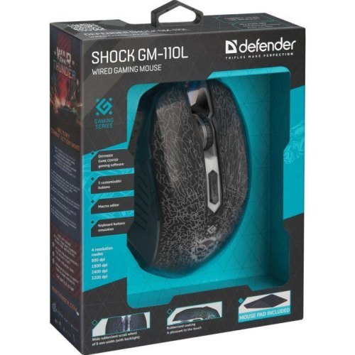 Мишка Defender Shock GM-110L USB Black (52110)