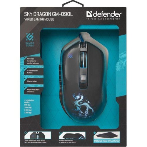 Мишка Defender Sky Dragon GM-090L USB Black (52090)