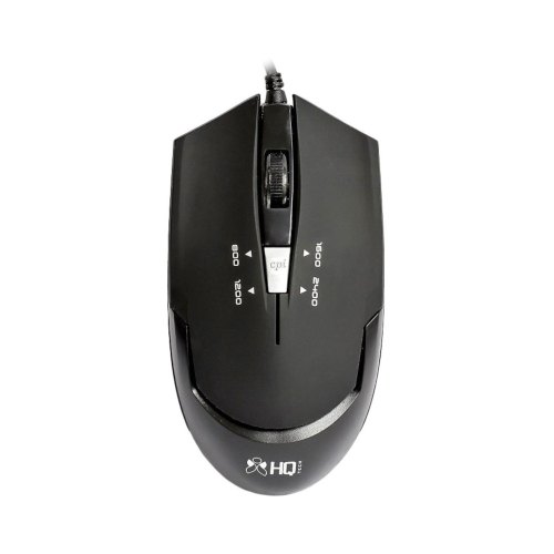 Мишка дротова, HQ-Tech HQ-MV G7 USB Black, ігрова, оптична 800-2400dpi, синя LED підсвічування, 4D, чорна