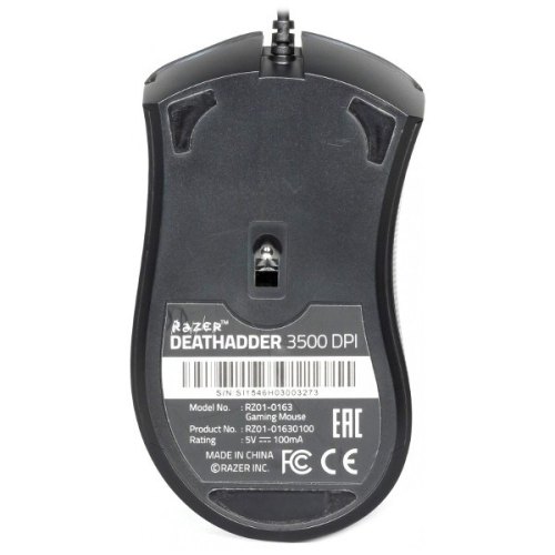 Мишка дротова, Razer Death Adder 3500 (RZ01-01630100-R3R1), ігрова, оптична 4G: 3500dpi, 5кн+1кол, Black з блакитной підсвіткой, RTL