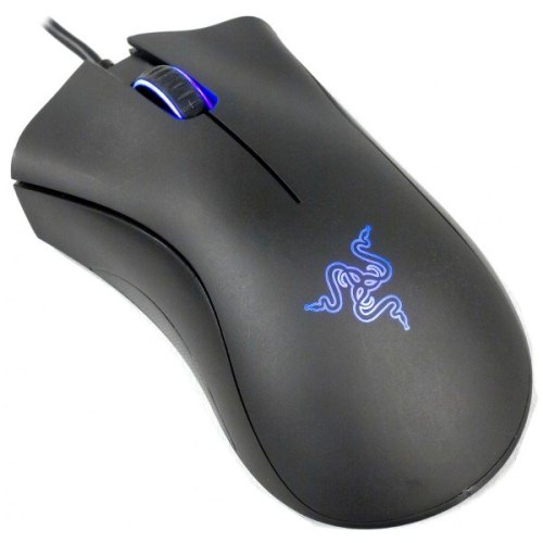 Мишка дротова, Razer Death Adder 3500 (RZ01-01630100-R3R1), ігрова, оптична 4G: 3500dpi, 5кн+1кол, Black з блакитной підсвіткой, RTL