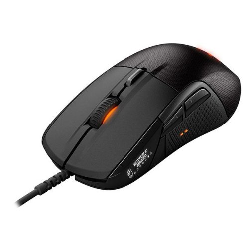 Мишка дротова, SteelSeries Rival 700 USB Black Led Orange (62331), ігрова, OLED-экран данных, оптична 16000dpi, 7кн+1кол, RTL
