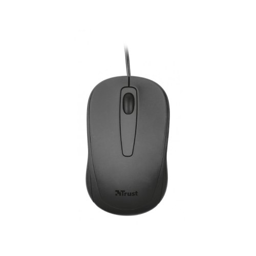 Мишка дротова, Trust Ziva USB Black (21508), ноутбучна, оптична 1000dpi, 3кн+1кол, чорний
