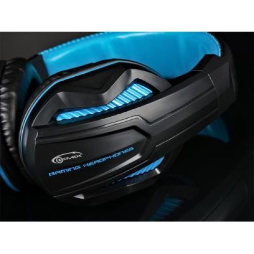 Ігрова гарнітура дротова, Gemix W-360 black/blue