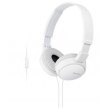 Навушники дротові з мікрофоном, Sony MDR-ZX110AP White