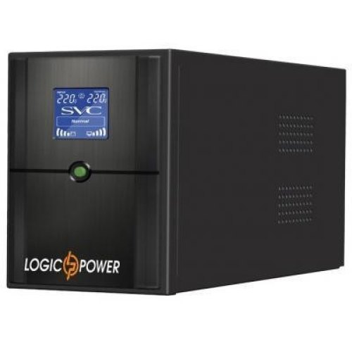 ПБЖ, 625VA, LogicPower LPM-UL625VA (LP4978), LCD дисплей, USB интерфес, line interractive, 437вт, батарея 2x 12V 7,5Ah, чорний